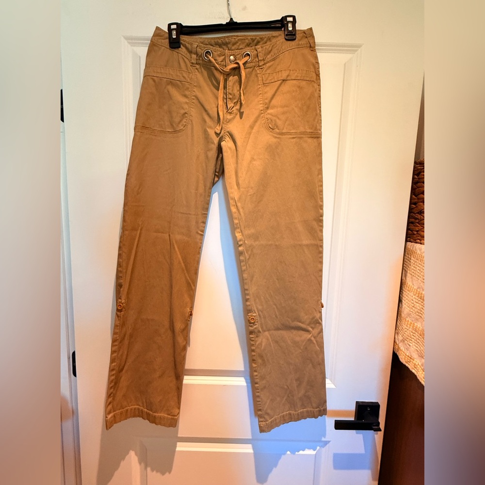 The North Face Nobel Stretch Draw String Utility Cargo Tan Hiking Pants no size